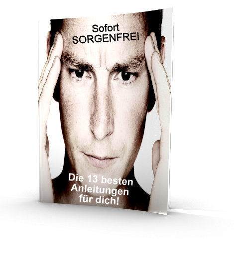 13x weniger sorgen front box schrift